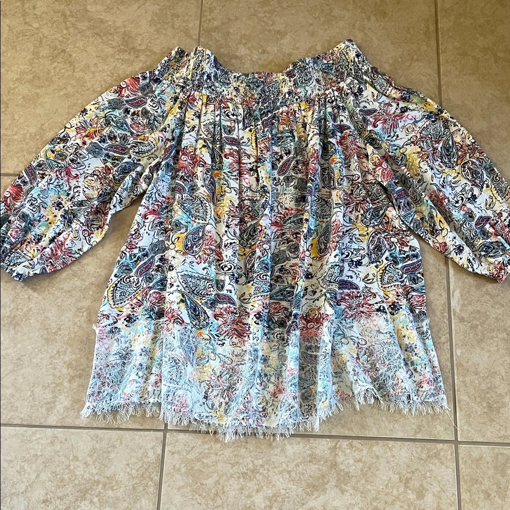 Multicolor Off-Shoulder Women's Top
By CHELSEA AND THEODORE